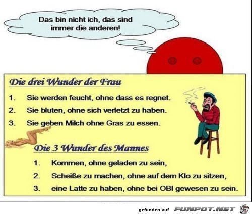 die 3 Wunder der Frau....