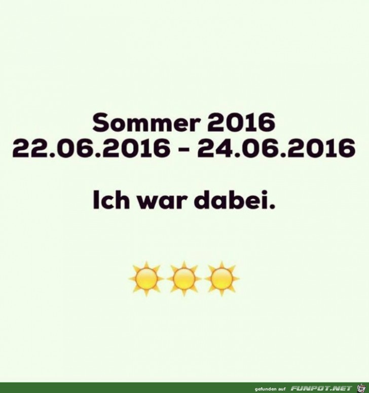 der Sommer 2016