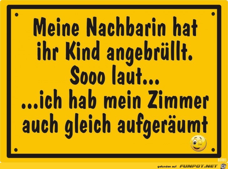 Schild aufraeumen