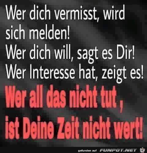 wer Dich vermisst, wird...