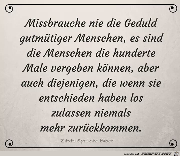 Missbrauche nie Missbrauche nie