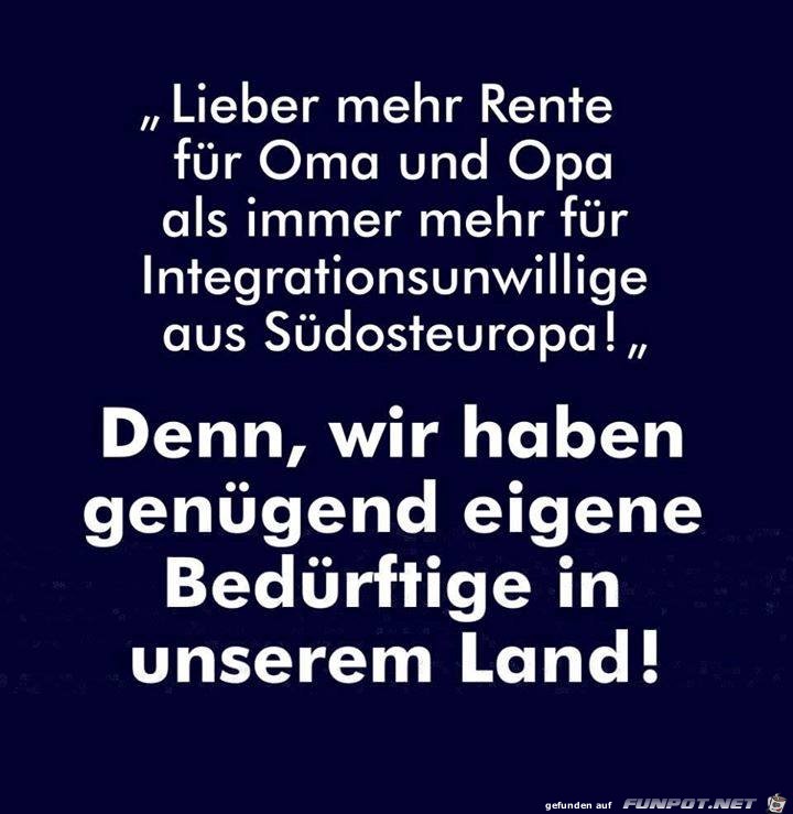 Lieber mehr Rente fuet Oma und Opa