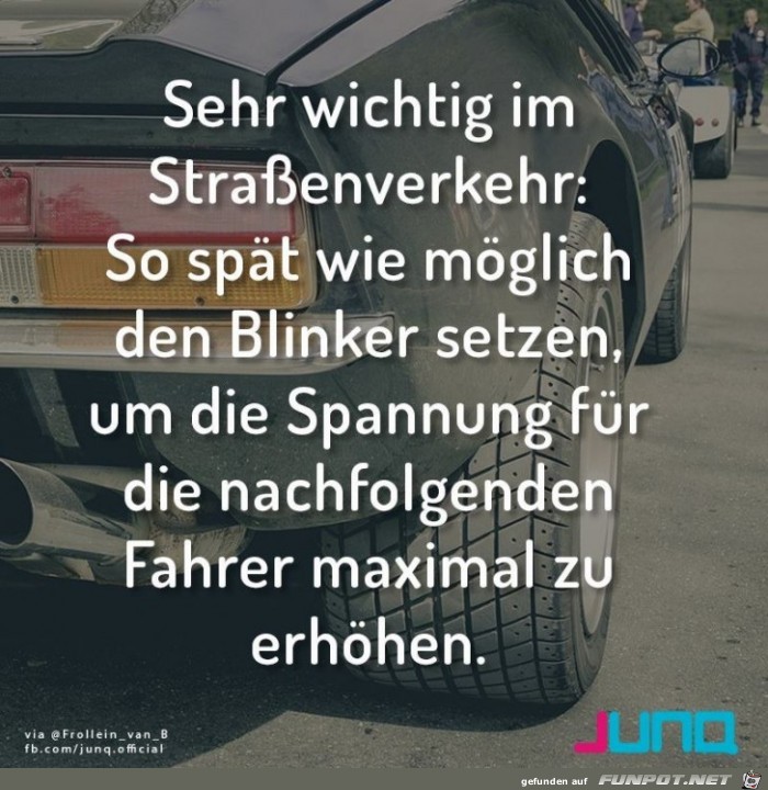 Wichtig im Strassenverkehr