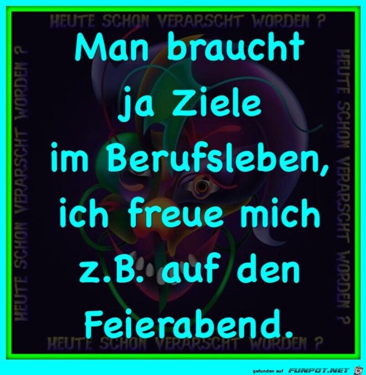 Man braucht Ziele