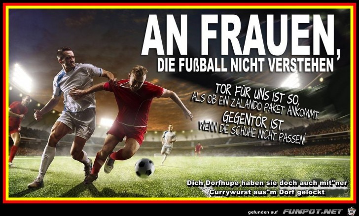 An Frauen, die Fuball...