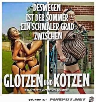 Sommer ist ein schmaler Grat Sommer ist ein schmaler Grat