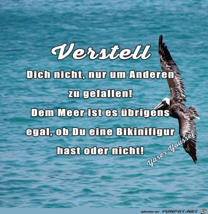 verstell dich nicht....