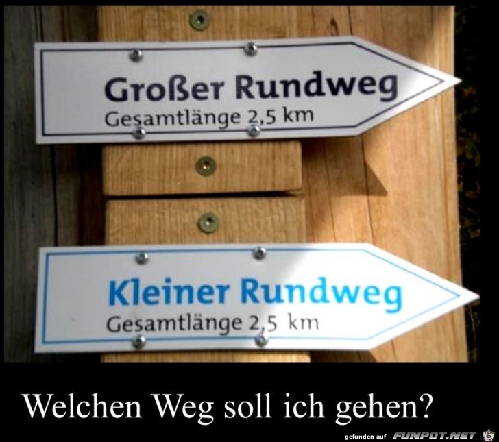 welchen Weg Soll ich gehen?