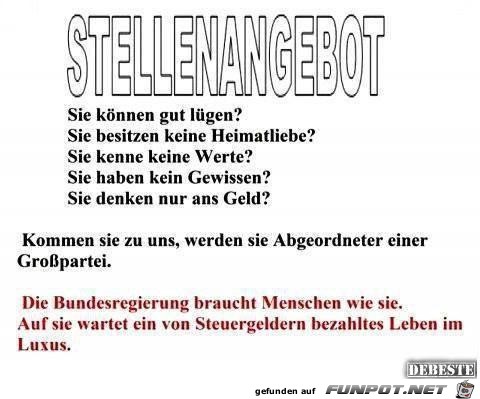 Stellenangebot Stellenangebot