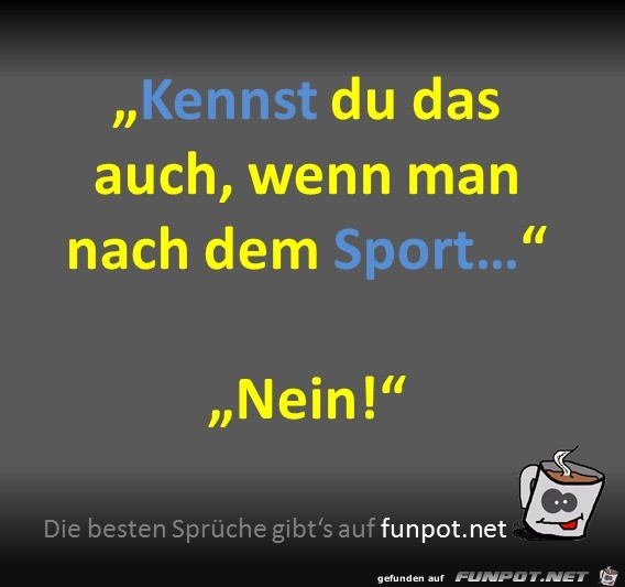 Nach dem Sport Nach dem Sport