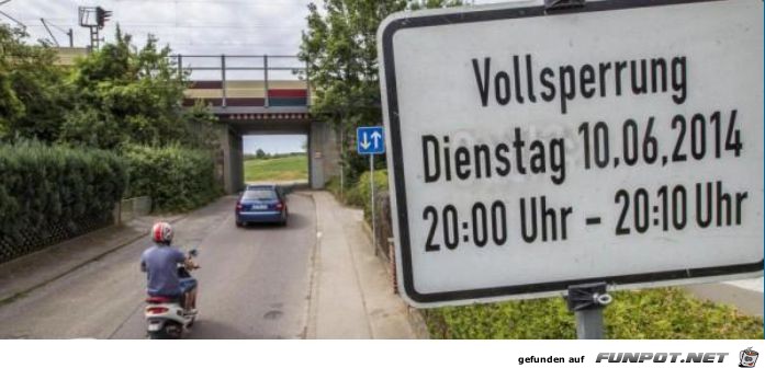 10 Minuten Sperrung 10 Minuten Sperrung