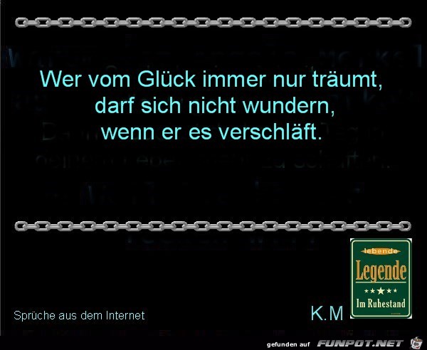 wer vom Glueck wer vom Glueck