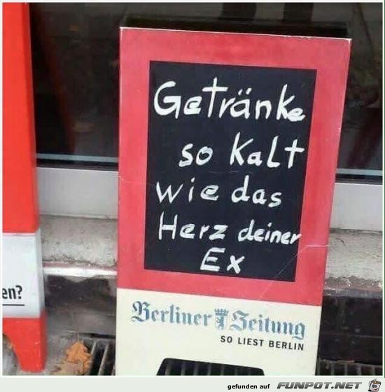 Getraenke so kalt......