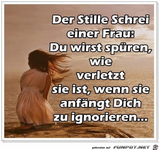 der stille Schrei einer Frau......