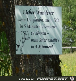 lieber Wanderer lieber Wanderer