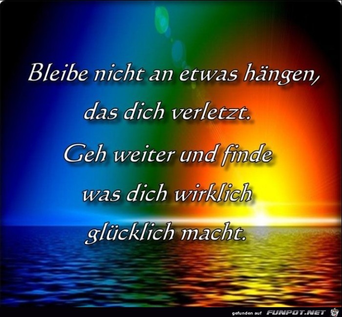 Bleib nicht an ewas haengen