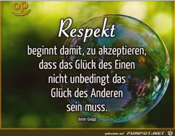 Respekt beginnt damit Respekt beginnt damit