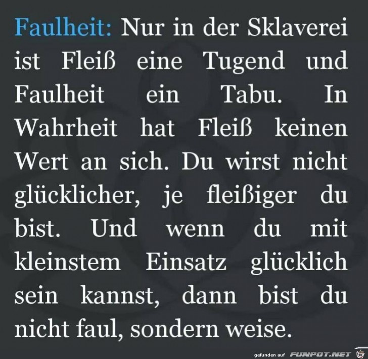 Faulheit