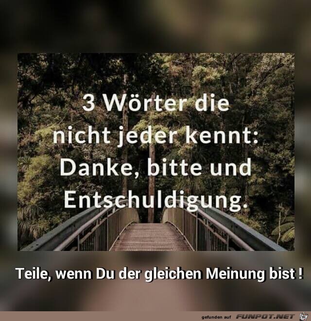 Drei Woerter die nicht jeder kennt