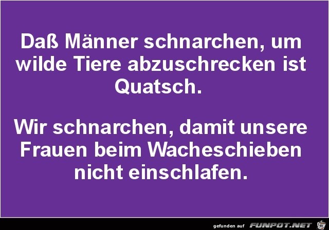 Maenner Schnarchen