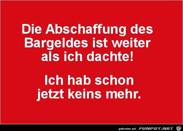 Bargeld-Abschaffung Bargeld-Abschaffung