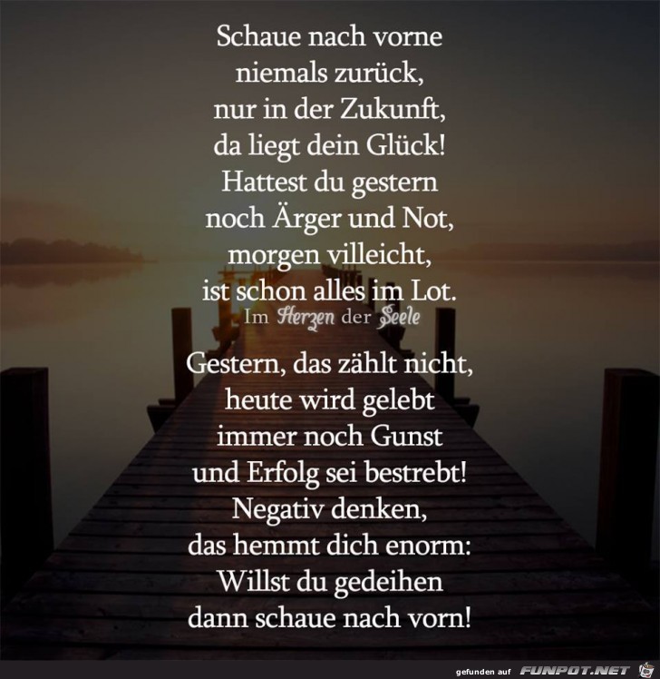 Schaue nach vorne Schaue nach vorne