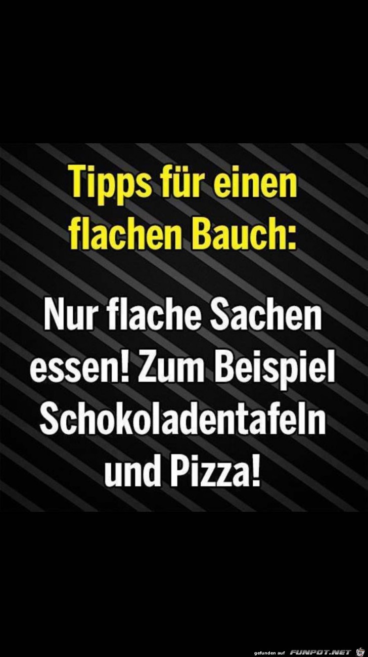 flacher Bauch