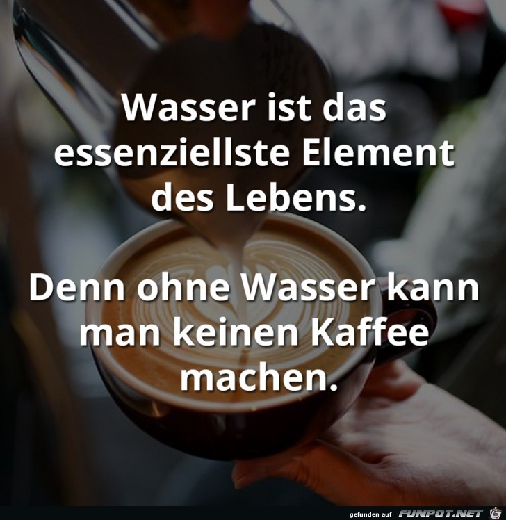 Wasser braucht man zum Leben