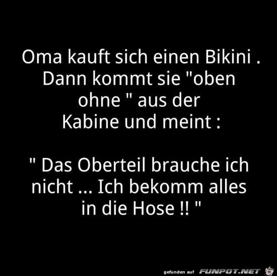 Oma kauft sich einen Bikini...... Oma kauft sich einen Bikini......