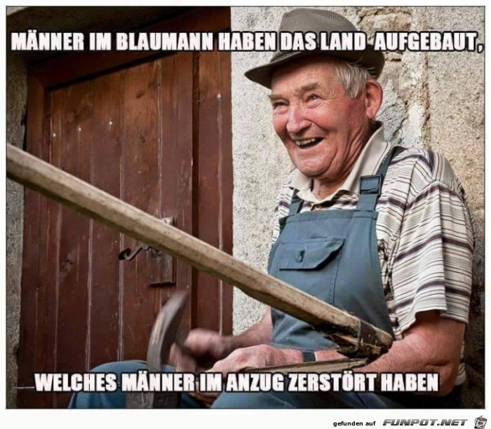 Maenner im Blaumann