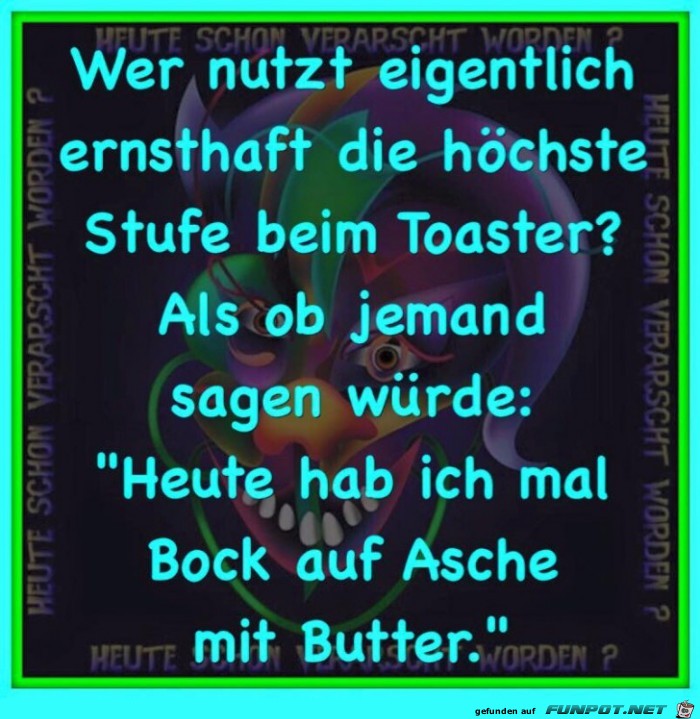 Einstellung beim Toaster