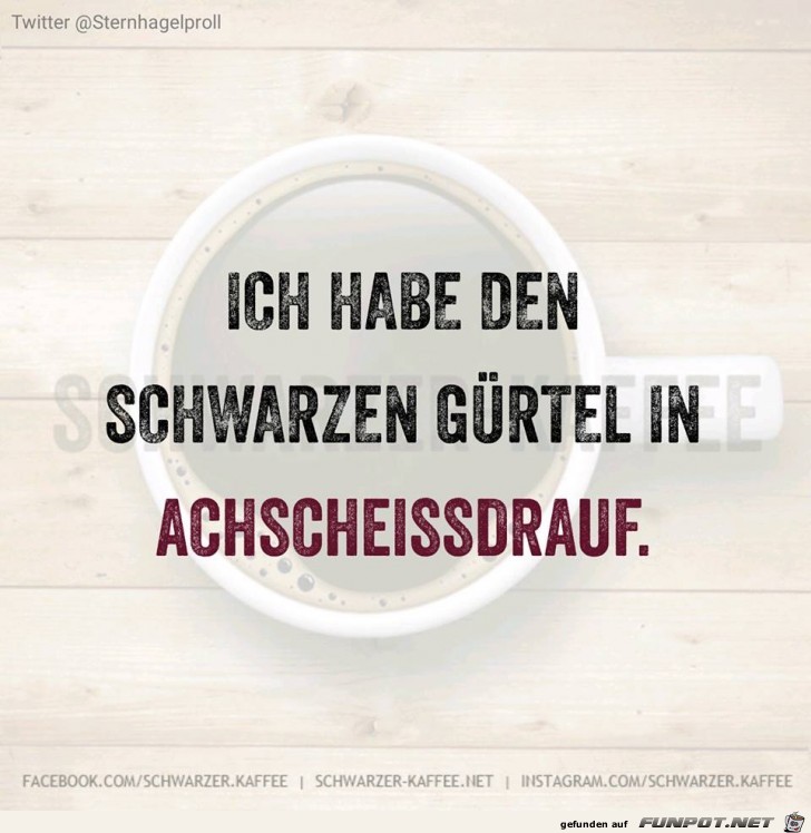 Ich habe den schwarzen Guertel Ich habe den schwarzen Guertel