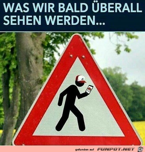 Neues Warnschild