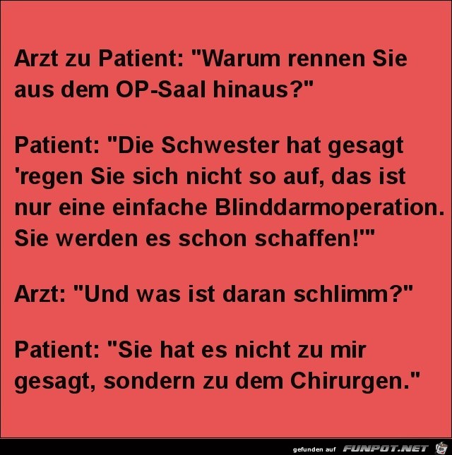 Arzt zu Patient.......