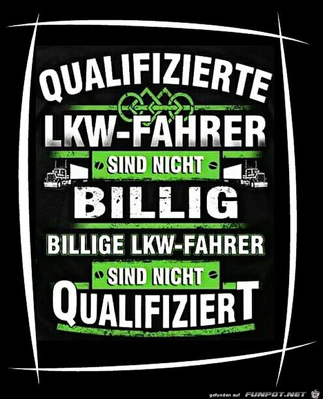 Qualifizierte LKW-Fahrer