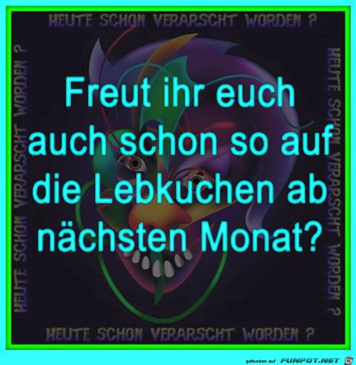 Freut Ihr Euch schon auf den naechsten Monat Freut Ihr Euch schon auf den naechsten Monat