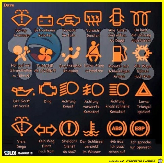 Was die Lichtsymbole im Auto bedeuten