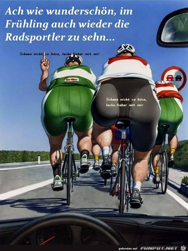 Radfahrer vorraus