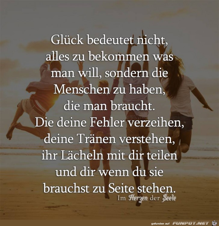 Glueck bedeutet nicht