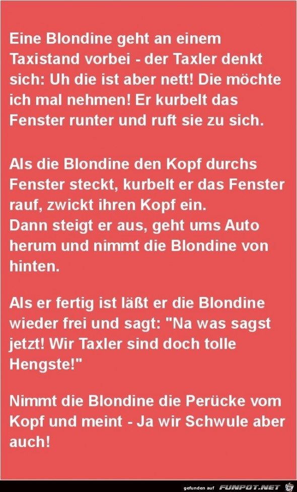 Blondine am Taxistand....... Blondine am Taxistand.......