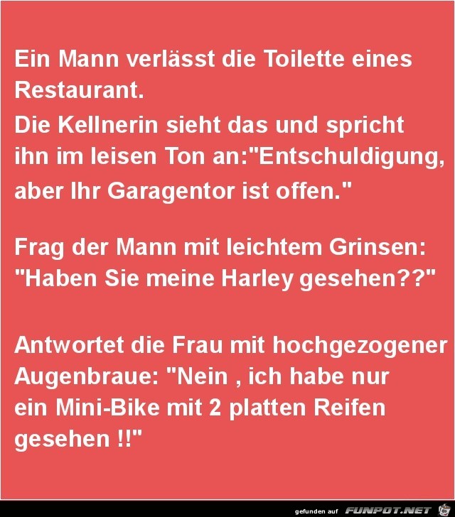 Garagentor ist offen.....