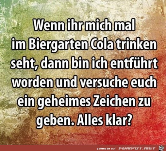 im Biergarten......