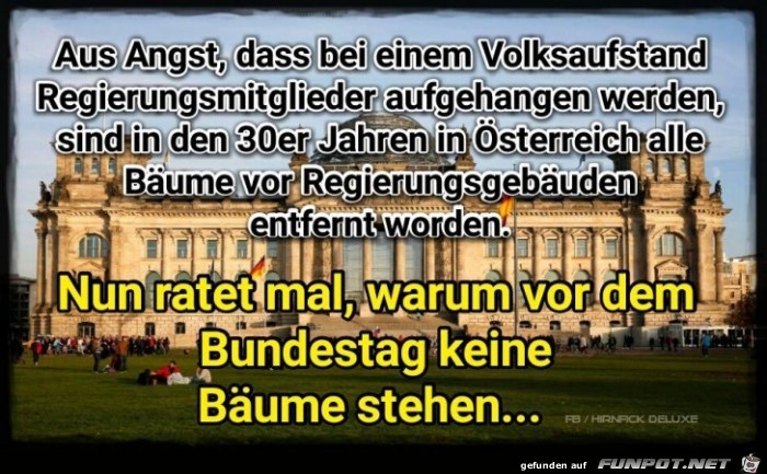 Darum stehen vor dem Bundestag keine Baeume Darum stehen vor dem Bundestag keine Baeume