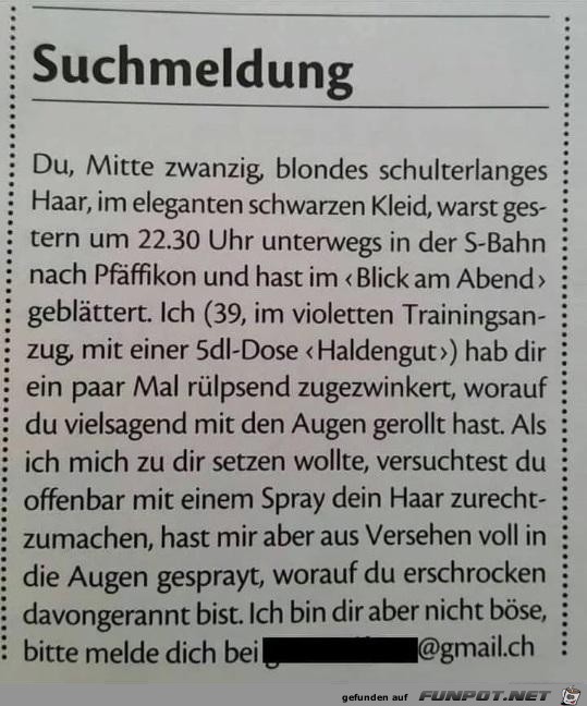 Suchmeldung