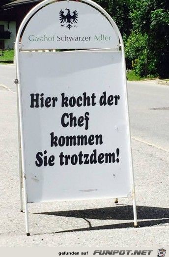 hier kocht der Chef hier kocht der Chef