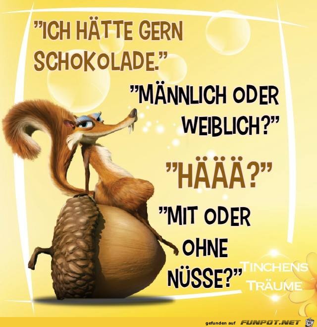 Ich haette gern Schokolade