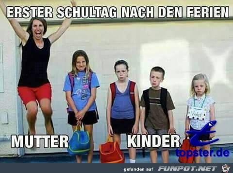 Erster Schultag nach den Ferien...