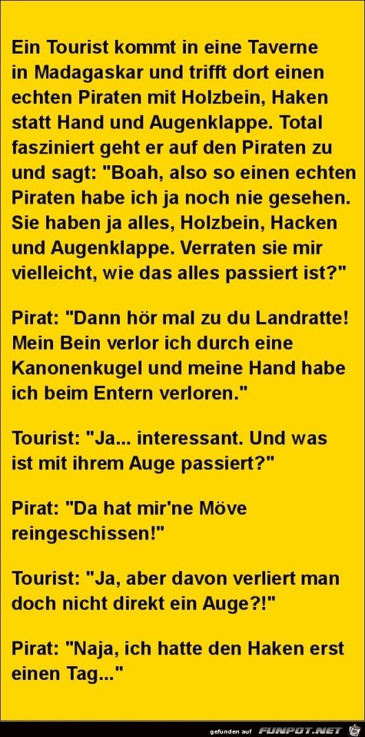 ein Tourist kommt in eine Taverne.....