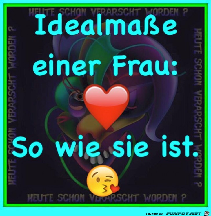 Idealmasse einer Frau