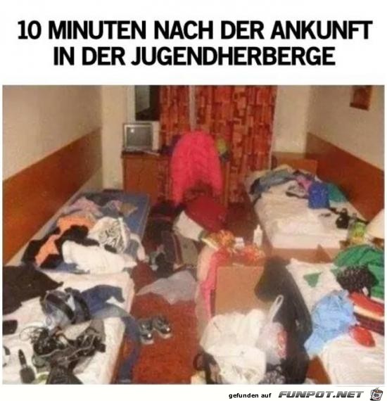 10 minuten nach der Ankunft....